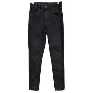 American Eagle Womens Jeans Black Super High Rise Jegging 360 Stretch 8 Reg